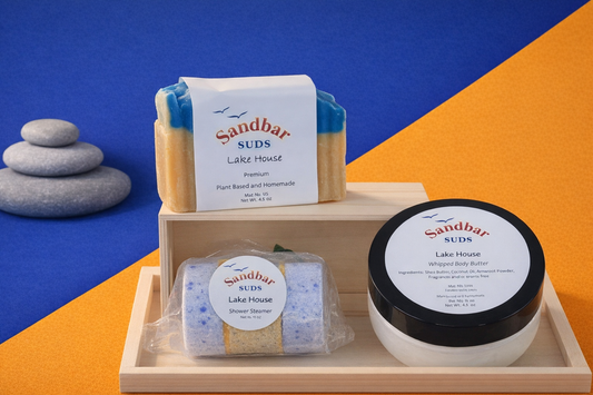 3-Piece Ultimate Scent Layering Bundle - Lake House - Handmade Soap, Bath Bomb & Body Butter
