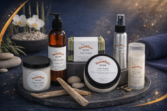 Sandbar SUDS 6-Piece Mega Spa & Home Gift Set | Complete Skincare & Room Spray Collection | Includes Shower Oil, Body Butter, Linen Spray & More | Luxury Fragrance Layering Kit | Made in USA | Phthalate-Free