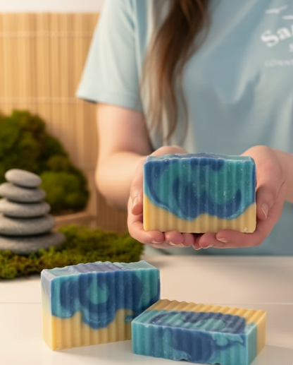 Sandbar SUDS Extra Large 6oz+ Natural Bar Soap | Creamy Shea Butter & Coconut Oil Formula | Chemical-Free, Phthalate & Paraben Free | Handcrafted Artisan Soap | Made in USA | Gentle for Sensitive Skin