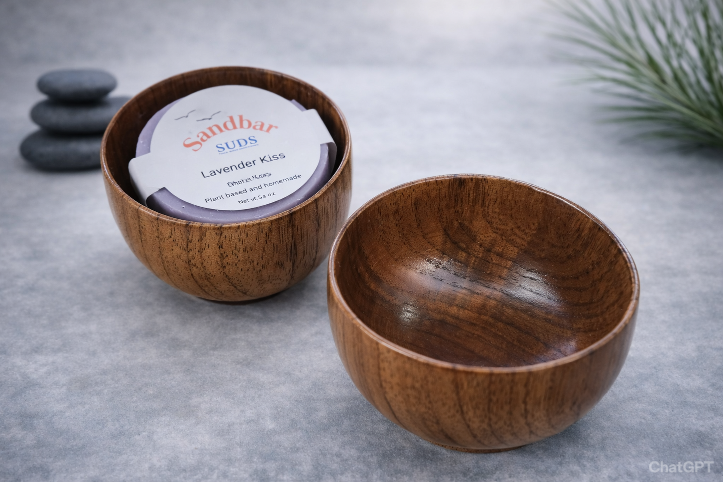 Sandbar SUDS Circular Wooden Shaving Soap Dish | Round Shave Bar Holder | Natural Wood Drainage Tray | Eco-Friendly Bathroom Accessory | Extends Soap Life & Keeps Surfaces Clean