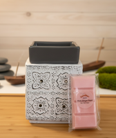 Sandbar SUDS Decorative Wax Warmer | Electric Fragrance Burner for Scented Wax Melts | Modern Cottage & Snowflake Styles | Home Decor & Aromatherapy Accent | Safe Candle Alternative