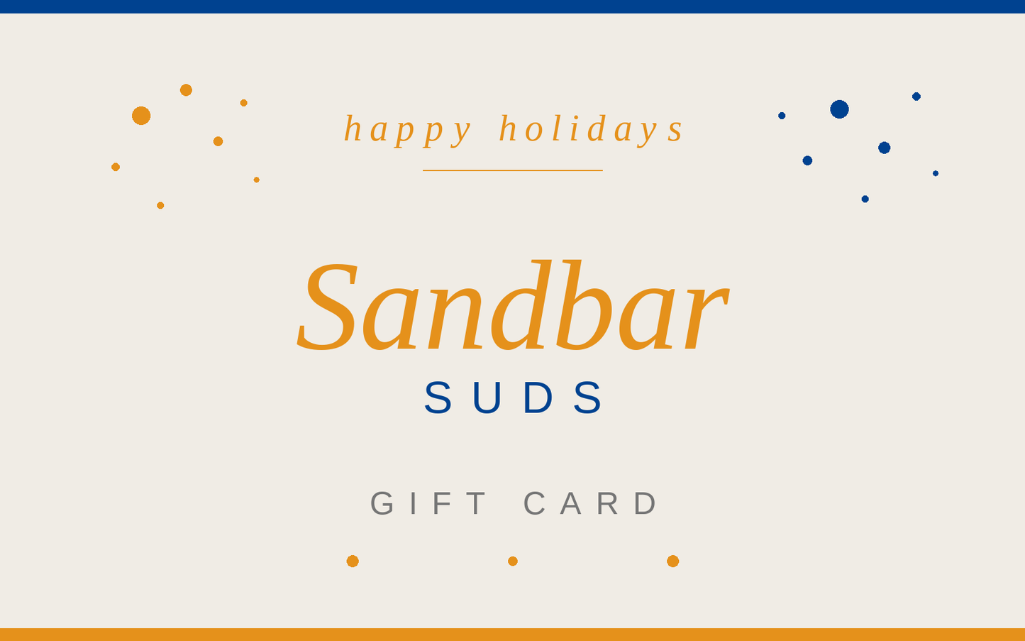 Sandbar Suds eGift Card: Happy Holidays
